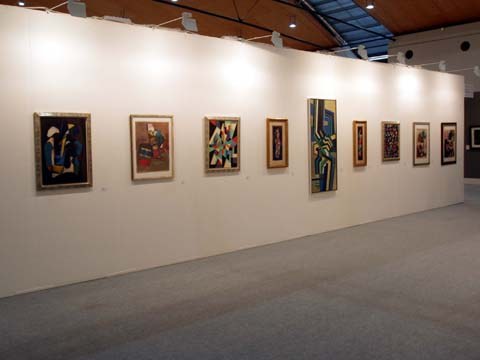 Klee-Schüler — Wand mit Werken Hubert Berke, Petra Petitpierre und Georg Jakob Best