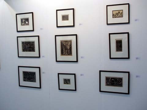 Klee-Schüler — Wand mit Werken von August Preuße