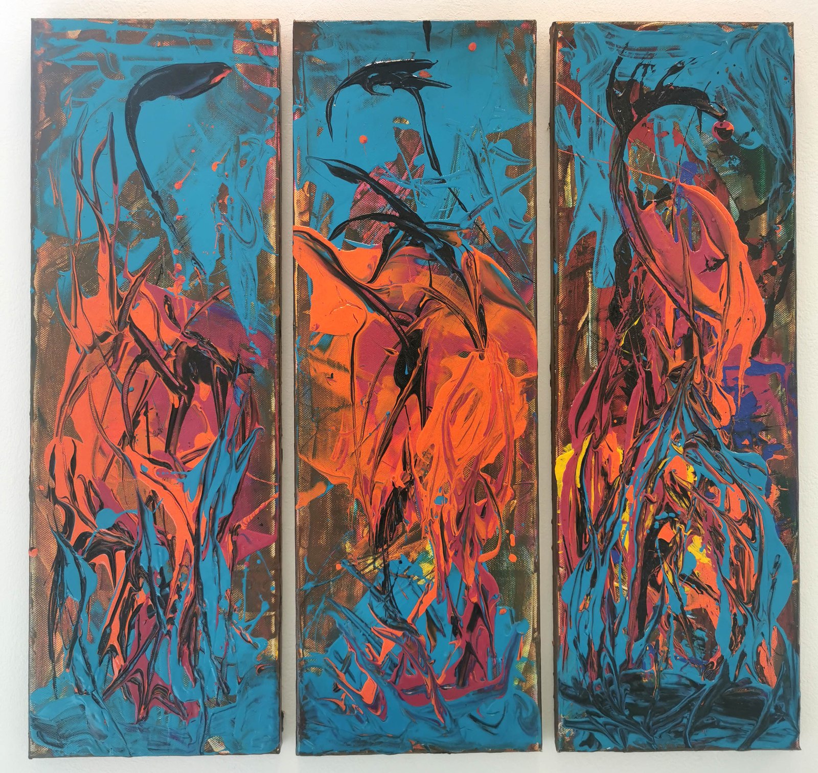 Ceyhan Özbek — Triptychon (Rot)