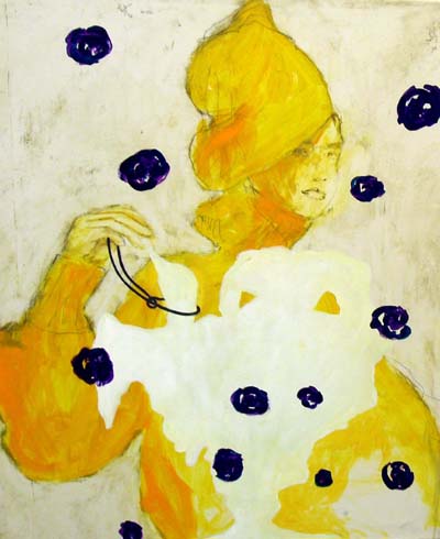 Hans Sieverding — Schauplatz R-7, 2010, Acryl, Kreide auf Leinwand